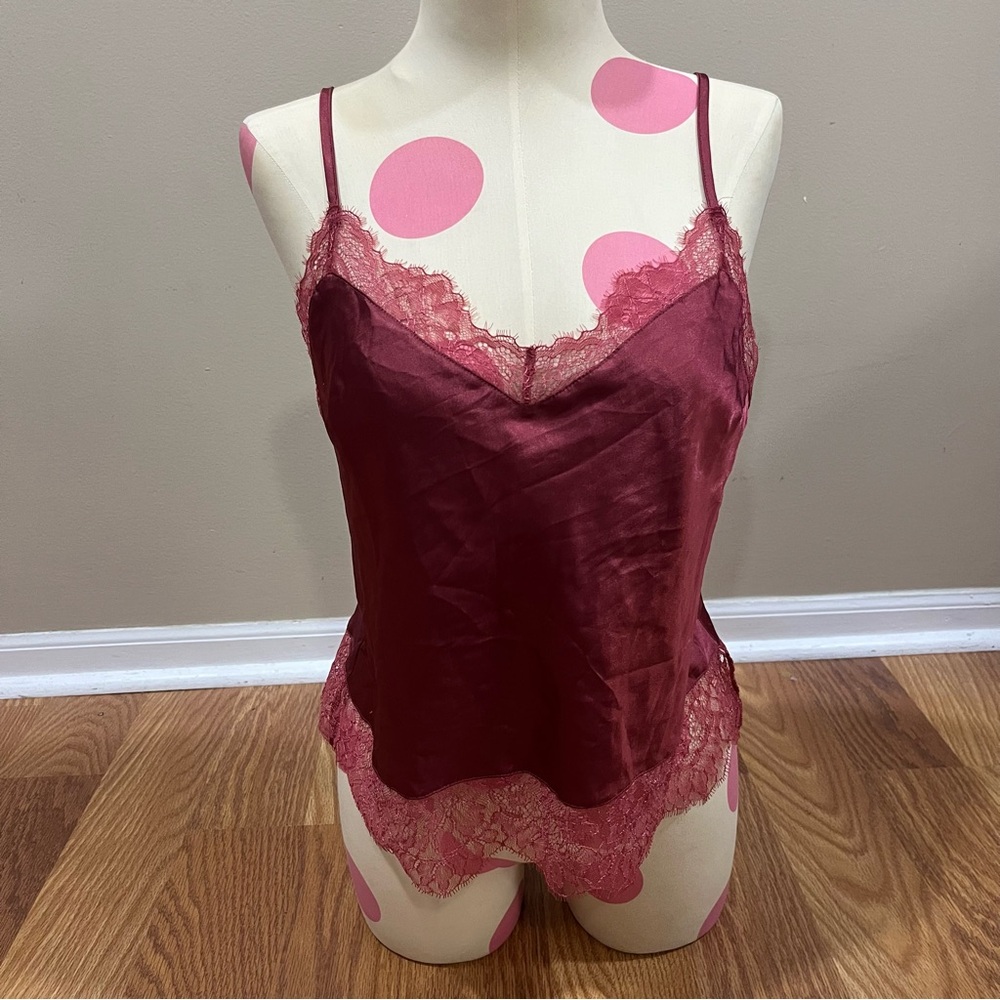 Victoria's Secret Burgundy Camisole Satin Size Small